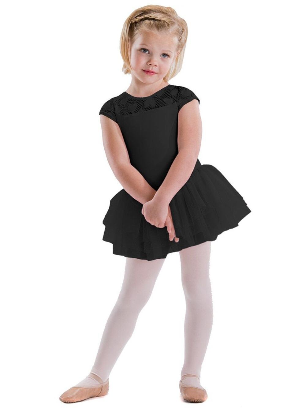 Motionwear Girls Hugs & Jitterbugs Black Tutu Leotard Dress Youth Size XS 2-3